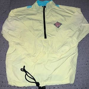 Vintage Gotcha yellow 1/4 zip pullover nylon windbreaker jacket x-small